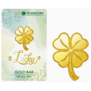 삼성금거래소 행운의 굿럭템 네잎클로버 골드바 1.875g 이미지 101707780