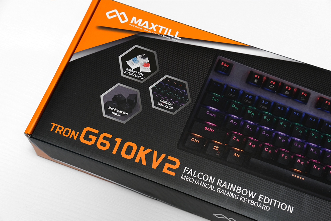 맥스틸(MAXTILL) TRON G610K V2 RGB 청축 기계식 게이밍 키보드 사용기 - 에누리 쇼핑지식 리뷰