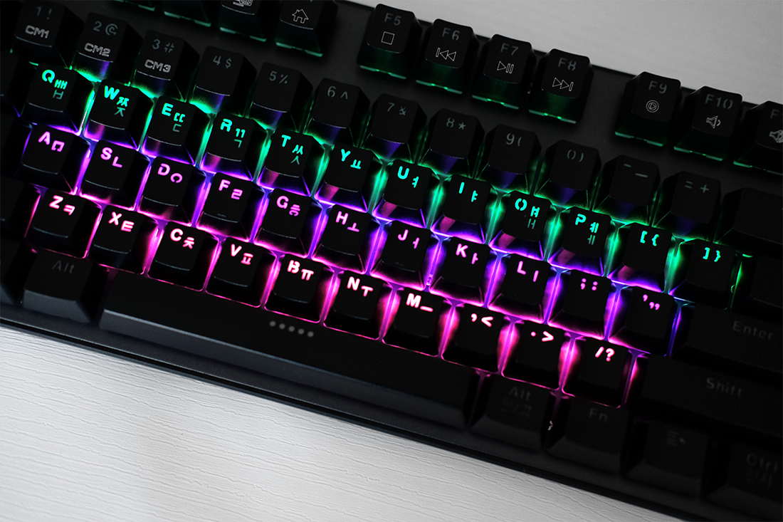 맥스틸(MAXTILL) TRON G610K V2 RGB 청축 기계식 게이밍 키보드 사용기 - 에누리 쇼핑지식 리뷰