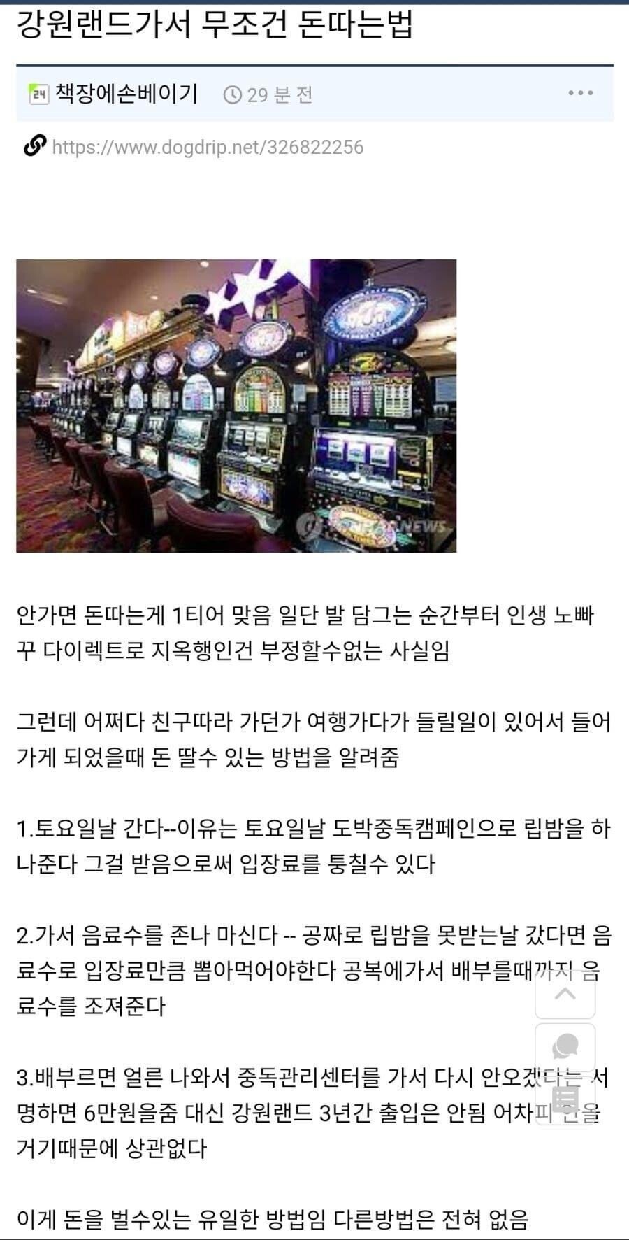 강원랜드에서 100% 돈따는 방법 - 에누리 쇼핑지식 자유게시판