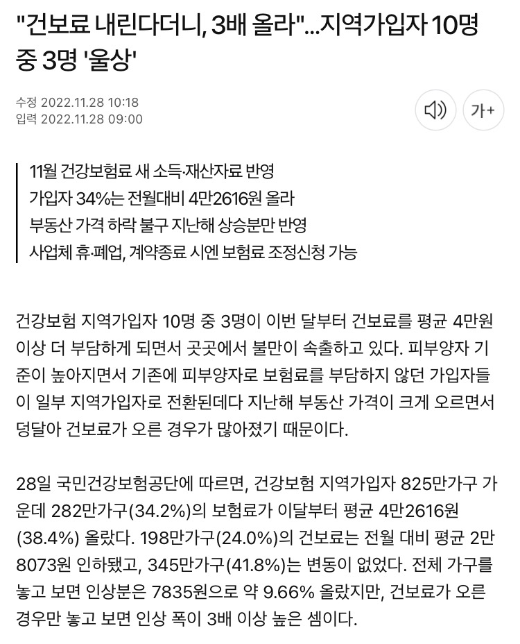 건보료 내린다더니 오른가구 오히려 12 P더 많아 에누리 쇼핑지식 자유게시판