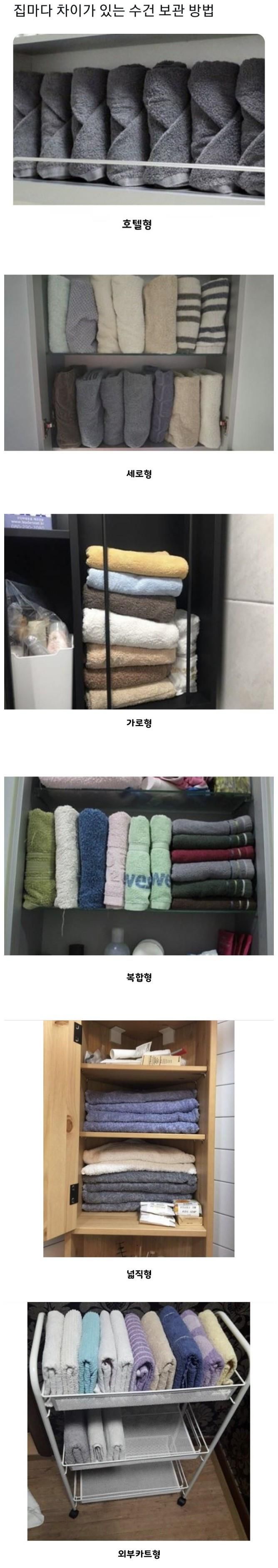 집마다 차이가 있는 수건 보관 방법 - 에누리 쇼핑지식 자유게시판