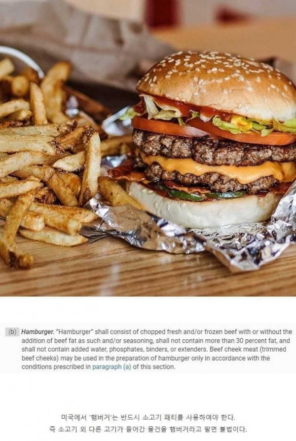 미국에서 햄버거 만들때 규칙 | 인스티즈