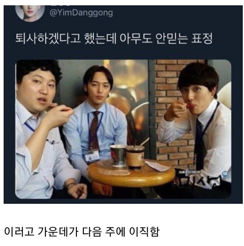 퇴사하겠다고 했는데 아무도 안 믿는 표정 | 인스티즈
