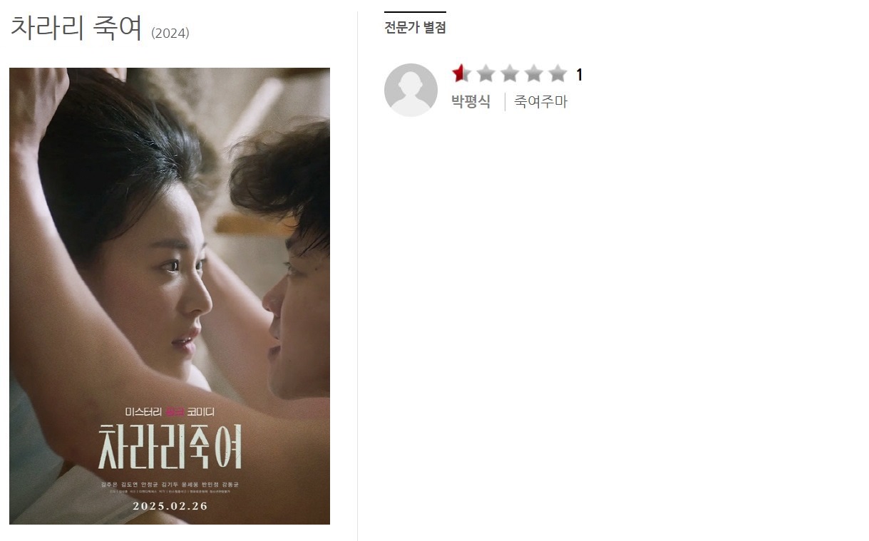 박평식 평론가 별점 0.5 | 인스티즈