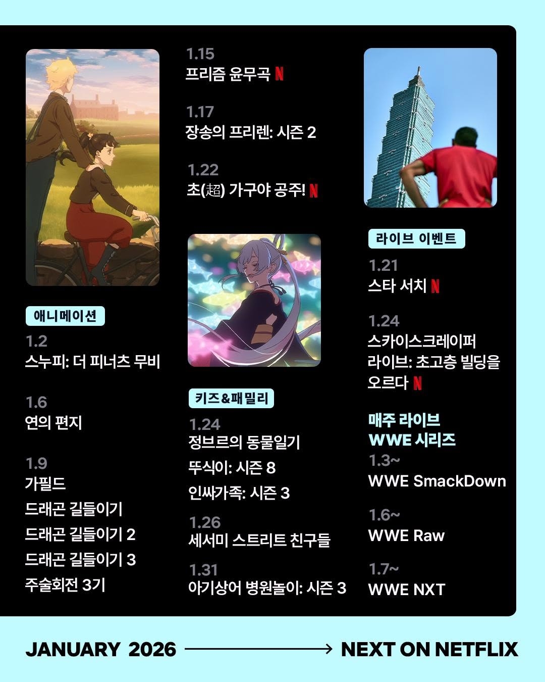 넷플릭스 1월 신작 | 인스티즈