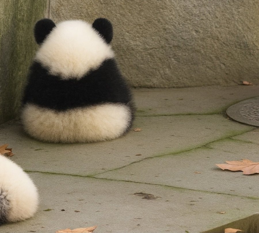 귀여운 아기 판다 뒷태 | 인스티즈