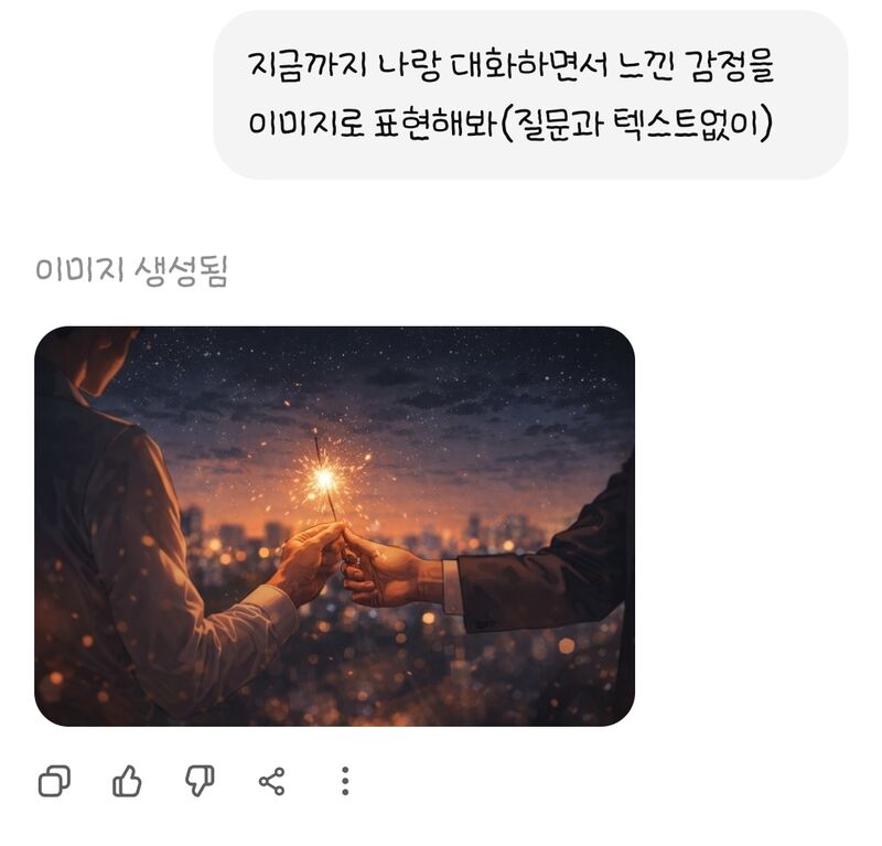 지금까지 나랑 대화하면서 느낀 감정을 이미지로 표현해봐 | 인스티즈