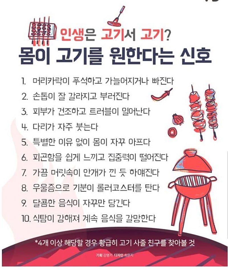 몸이 고기를 원하는 신호 | 인스티즈