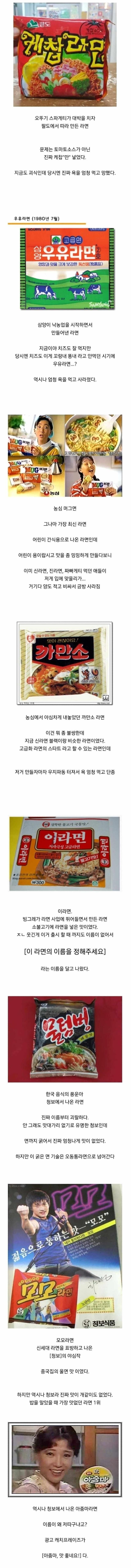 라면업계에서 사라진 라면들 | 인스티즈