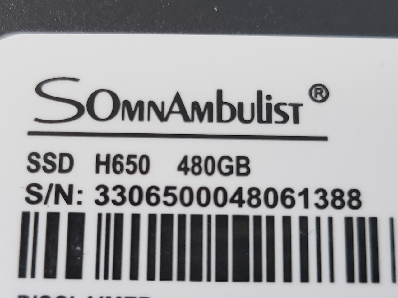 ▲ 960GB를 주문했는데 480GB로 받았다