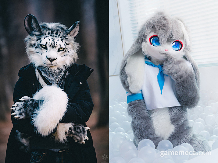 이외에도 리얼(좌, 슈트명 눈눈)과 케모노(우, 이나)스타일로 구분하기도 한다 (사진제공: 눈눈, 이나)