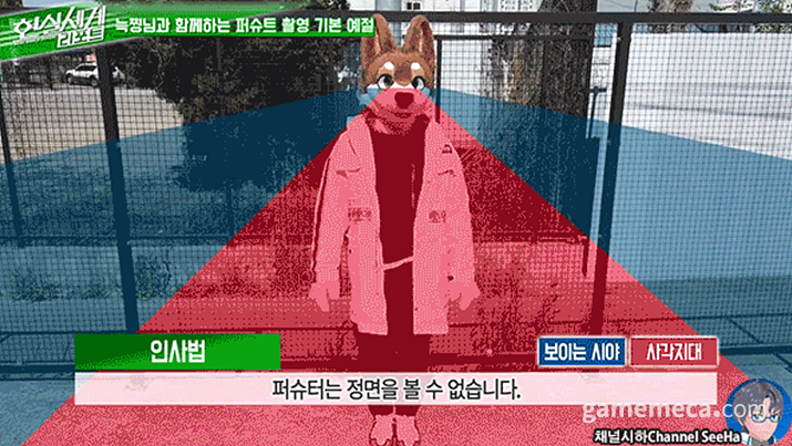 기본적으로 시야가 넓지 않기에 안전에 유의해야한다 (사진출처: 채널시하 유튜브 영상 갈무리)