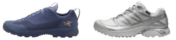 (왼쪽부터) 고어텍스 소재가 적용된 아크테릭스 ‘컨실 GTX', 살로몬 XT-패스웨이 GTX’