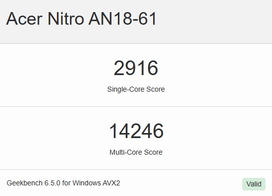 Geekbench 6&nbsp;벤치마크 결과