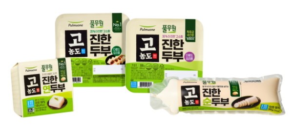 풀무원식품 ‘고농도 진한 두부’ 3종과 ‘고농도 진한 다용도 두부’
